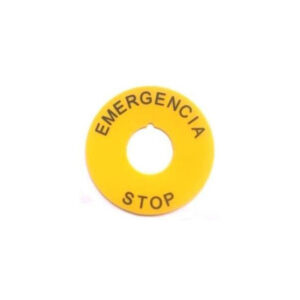 Etiqueta amarilla de emergencia