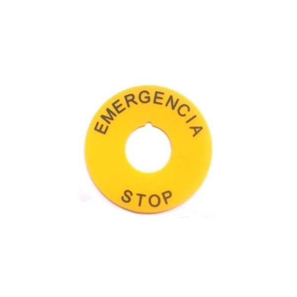 Etiqueta amarilla de emergencia