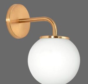 Aplique Globo Curvo Oro E27