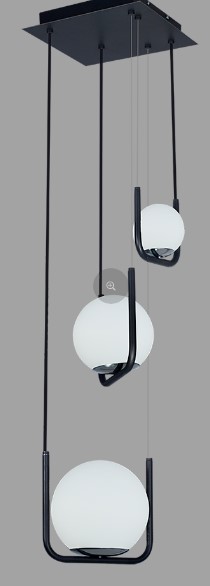 Colgante 3 Globos Negro