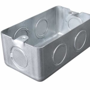 Caja Rectangular de Chapa 1 Agujero