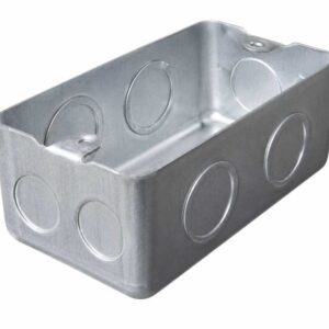 Caja Rectangular de Chapa 2 Agujeros