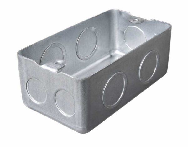 Caja Rectangular de Chapa 2 Agujeros