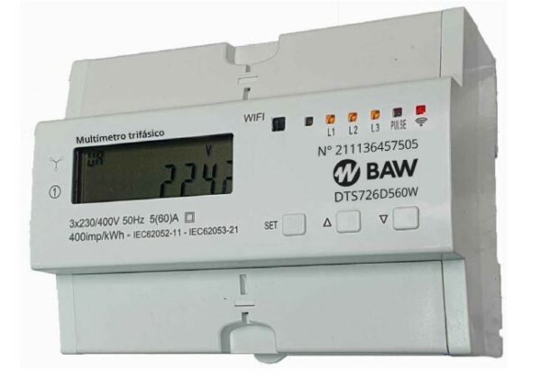 Multimedidor Trifásico WiFi Registrador de Energía DTS726