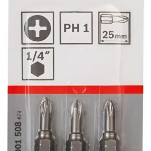 Punta Phillips Bosch PH1 x 25 mm (Pack x3)
