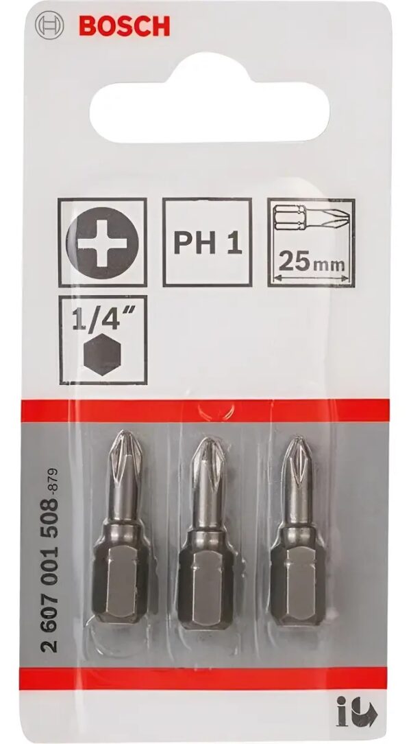 BOSPUNPHIPH1025-1.jpg Punta Phillips Bosch PH1 x 25 mm (Pack x3)