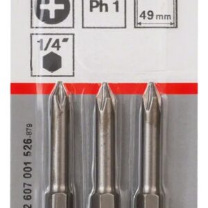 Punta Phillips Bosch PH1 x 49 mm (Pack x3)
