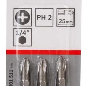 Punta Phillips Bosch PH2 x 25 mm (Pack x3)