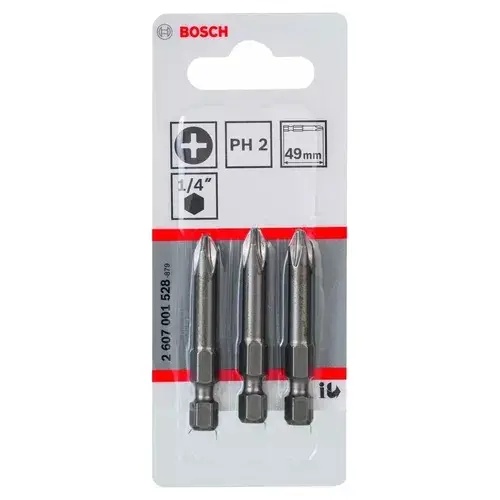 Punta Phillips Bosch PH2 x 49 mm (Pack x3)
