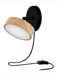 Aplique de Pared Egos Madera Negro