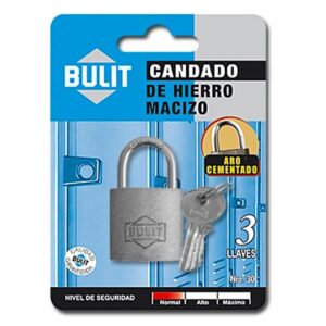 Candado de Hierro Macizo 30 mm Arco Corto