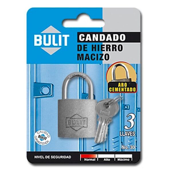 BULCH30.jpg Candado de Hierro Macizo 30 mm Arco Corto