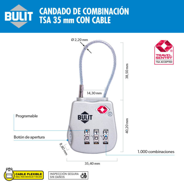 Candado de Combinación para Equipaje