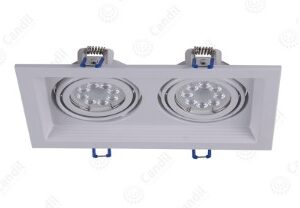 Spot Semiembutido Doble AR111 Blanco