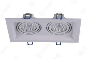 Spot Semiembutido Doble AR111 Blanco
