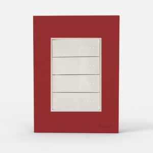 Tapa Bauhaus 4 Módulos Roja