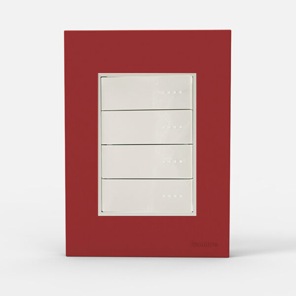Tapa Bauhaus 4 Módulos Roja