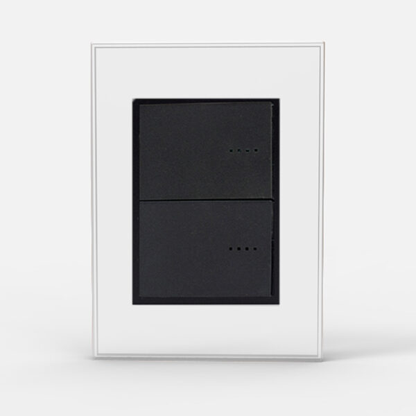 Tapa Bauhaus 4 Módulos Vidrio Blanco