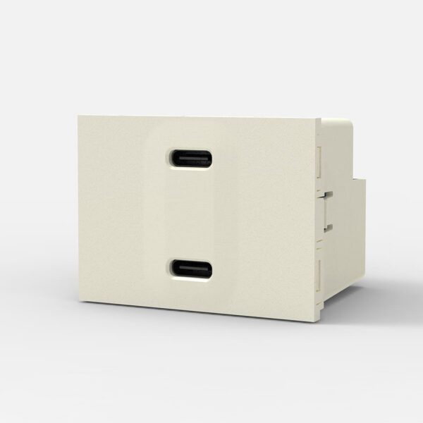 CBR6963.jpg Módulo USB Doble Tipo C Blanco