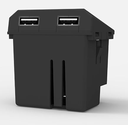 Módulo USB Doble Gris 3,1A