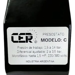Presostato 1,5-15 Bar 1,5 HP 2 Polos