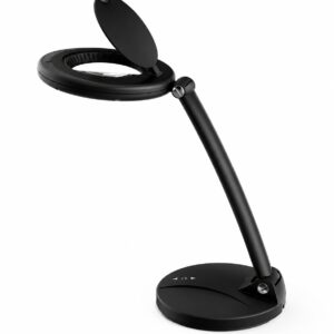Velador LED 6 W Negro con Lupa