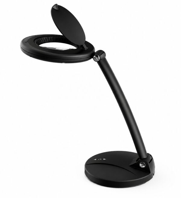 Velador LED 6 W Negro con Lupa