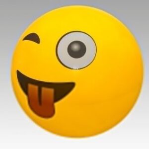 Lámpara Decorativa Emoji Lengua y Guiño 25 cm