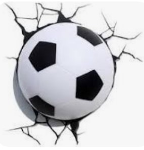 Lámpara Decorativa Pelota de Fútbol Incrustado 35 cm