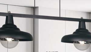 Colgante Pantalla 2 Luces Negro