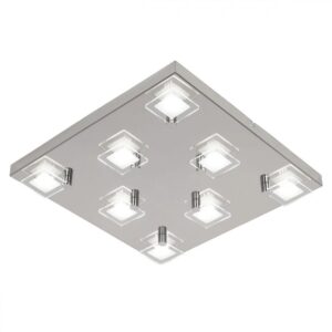 Plafón LED 8 x 6 W de Acero