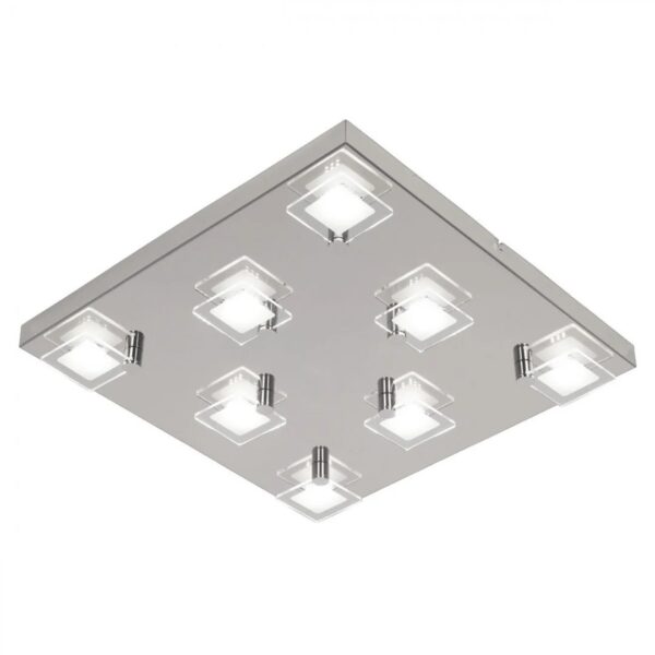 Plafón LED 8 x 6 W de Acero