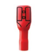 Terminal Pala Hembra Aislado Rojo