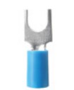 Terminal Horquilla 5 mm Azul