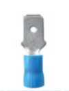 Terminal Pala Macho 6,3 mm Azul