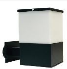 Aplique Cuadrado Vertical E27 de Aluminio Negro