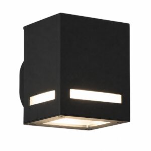 Artefacto de Fachada con Ranja GU10 de Aluminio Negro