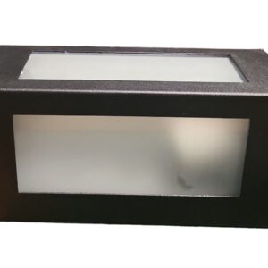 Difusor Rectangular E27 Negro