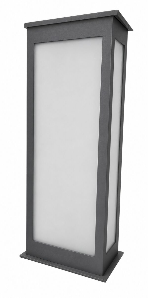 Farol Cuadrado Grande 45 x 17 x 13 cm Gris