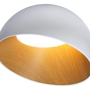 Plafón LED 25 W Dimable Blanco con Madera
