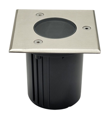 Artefacto Embutir Cuadrado Acero Inoxidable GU10