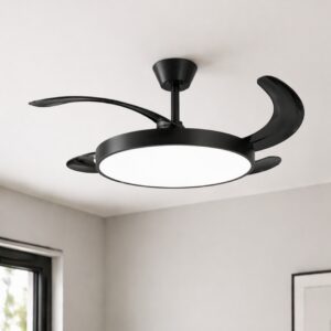 Ventilador Retráctil Negro con Control