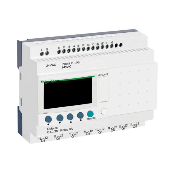Relé Programable Zelio 20 E/S 24 VCA con Pantalla y Reloj