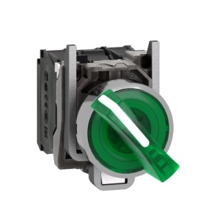 SCHBK123B5-1.jpg Selector Luminoso Metálico 2 Posiciones LED 24 V Verde