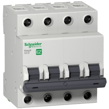 SCHIE450.jpg Interruptor Termomagnético Schneider Easy9 4P 50A Curva C 4,5kA