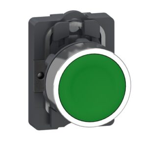 Pulsador Schneider Harmony XA2 Rasante Verde con Retención NA