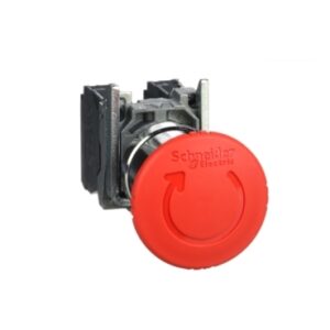 Pulsador de Parada de Emergencia Schneider Harmony XB4 Rojo 1/4 Giro NA+NC
