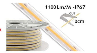 Tira LED COB 220 V Fría por Metro