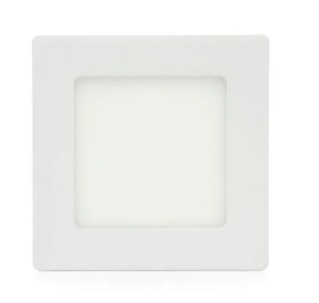 Plafón LED Cuadrado Blanco 6W Luz Cálida
