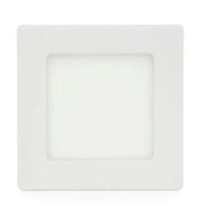 Plafón LED Cuadrado Blanco 6W Luz Fría